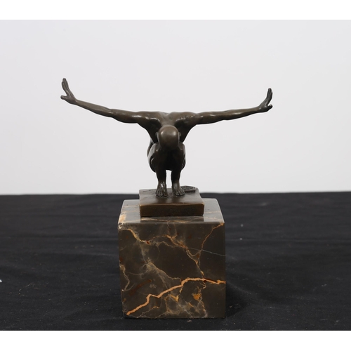 122 - after MILO 
A bronze figure modelled as a male with outstretched arms 
16cm (h)