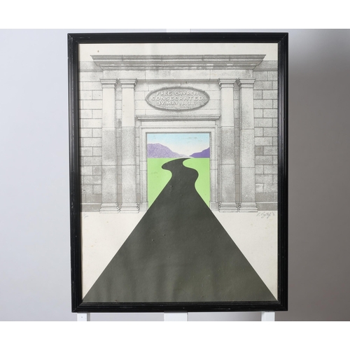 290 - ROBERT BALLAGH
Free Church 
A coloured lithograph  
Limited edition 22/300
Signed in the margin 
64c... 