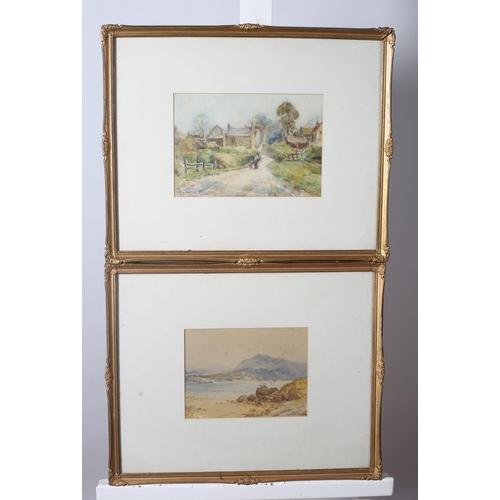 297 - ALBERT ABRAHAM GITTLESON
Killarney
Watercolour
Signed lower right
Bears label verso 
Village Scene w... 