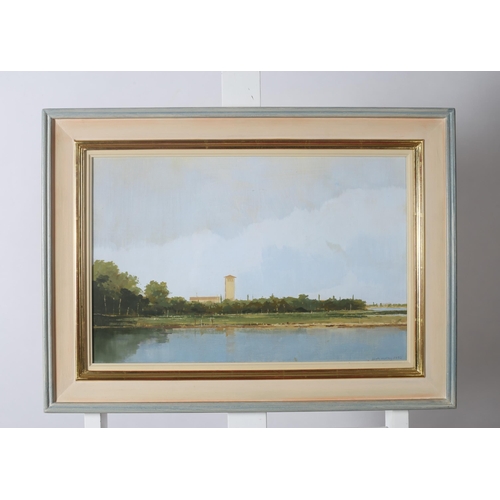 311 - MARTIN MOONEY
Torcello, Venice
Oil on paper
Signed lower right, dated 1992
Bears label verso 
30cm (... 