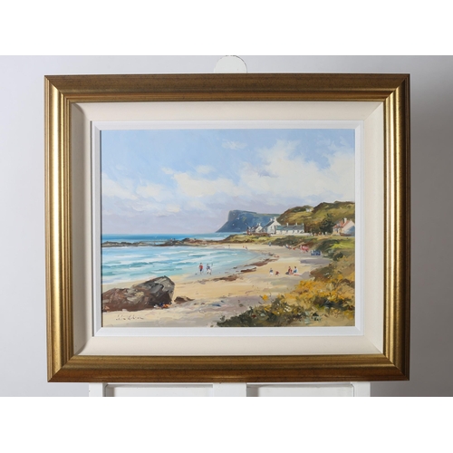 313 - COLIN GIBSON
The Pan Rock Ballycastle
Oil on board
Signed lower left
Inscribed verso
34cm (h) x 44cm... 