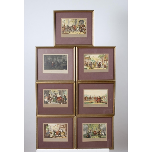 721 - after CROOKSHANK  
Shakespearean Coloured Prints 
Set of seven
Each 15cm (h) x 19cm (w)