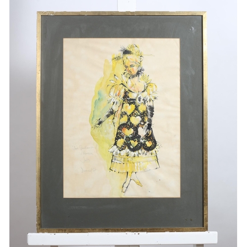 126 - DURRANT
'Two Gentlemen of Verona-Julia'
Mixed media on paper
Signed and dated lower left '67
51cm (h... 