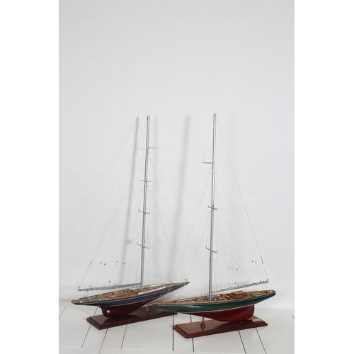 204 - A MODEL OF THE ENDEAVOUR 1934 designed by E. Nicholson and A MODEL OF THE SHAMROCK V 1930 designed b... 