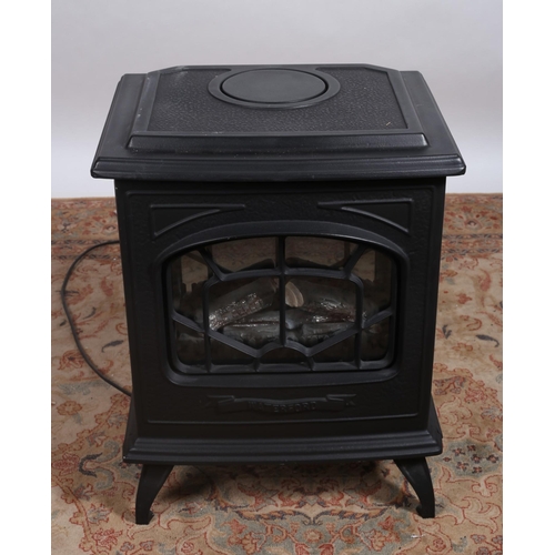 751 - A STANLEY CAST IRON ELECTRIC STOVE ( in working order) 
70cm (h) x 55cm (w) x 42cm (d)