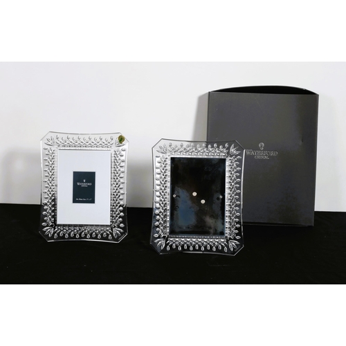 319 - A PAIR OF WATERFORD CUT GLASS PHOTO FRAMES each 27cm (h) x 21cm (w)