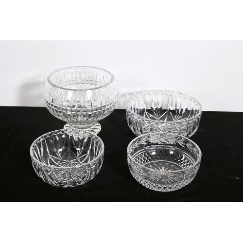 498 - FOUR WATERFORD CUT GLASS BOWLS