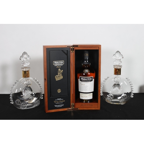 528 - A CASED BOTTLE OF MIDLETON SINGLE POT STILL IRISH WHISKEY 
Barry Crockett Legacy together with a pai... 