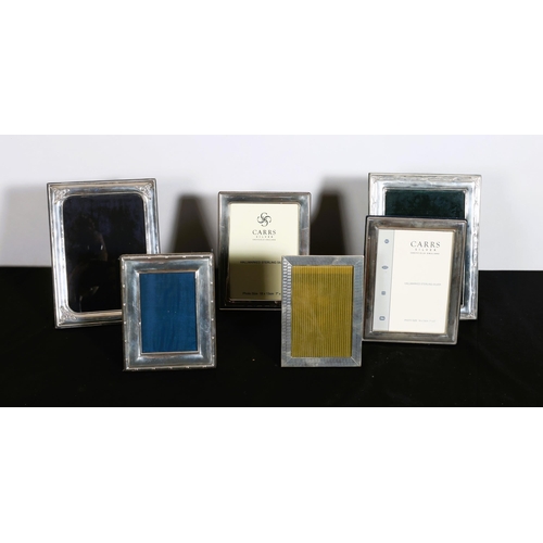 535 - A COLLECTION OF SIX SILVER PHOTO FRAMES