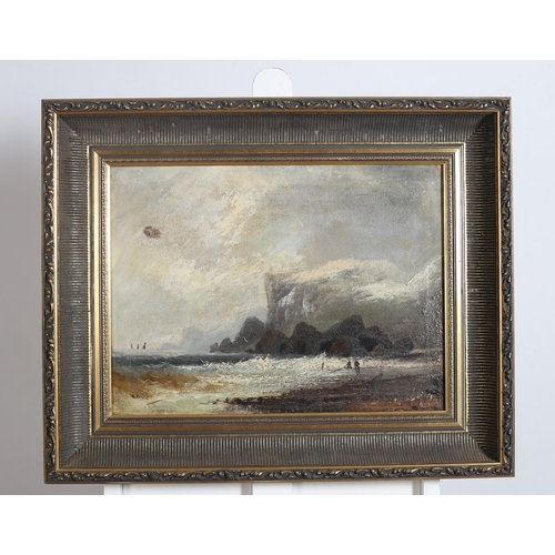 598 - WILLIAM NATHON HALE
Seashore with Fisher Folk
Oil on canvas
Signed lower left 
Inscribed verso 
36cm... 