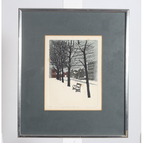 601 - REX BRANDT
Near Baggot Street Bridge
A coloured lithograph
Signed and dated in the margin 
Limited e... 