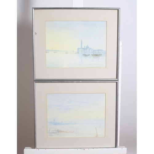 615 - KEITH O'DONNELL 
Venetian Harbour Scenes
Watercolours 
Signed lower right
Dated '85
A pair
26cm (h) ... 