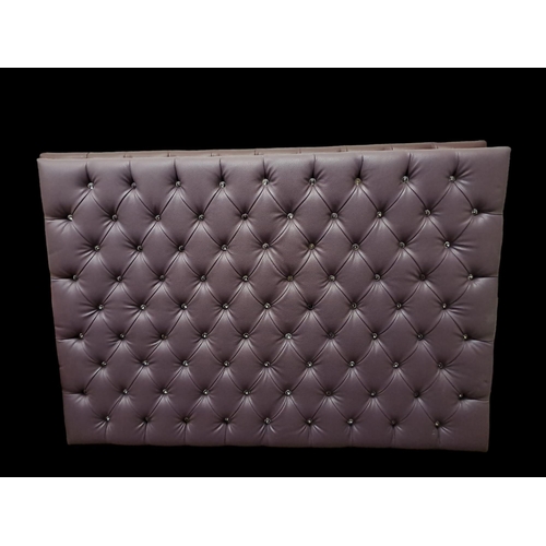 752 - TWO FAUX LEATHER BUTTONED UPHOLSTERED HEADBOARDS 
Each 126cm (h) x 184cm (w) 
together with A PAIR O... 