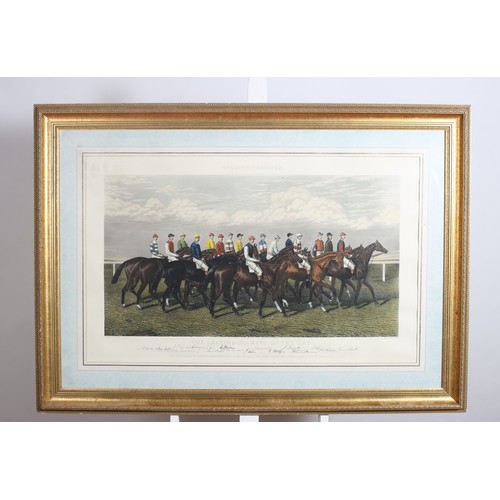 593A - after GEORGE VEAL 
Coloured Racing Prints
Inscribed 'Gentlemen Riders', 'Our Leading Jockeys of the ... 