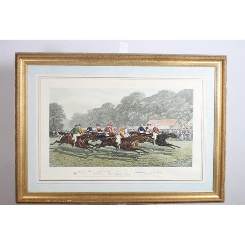 593A - after GEORGE VEAL 
Coloured Racing Prints
Inscribed 'Gentlemen Riders', 'Our Leading Jockeys of the ... 