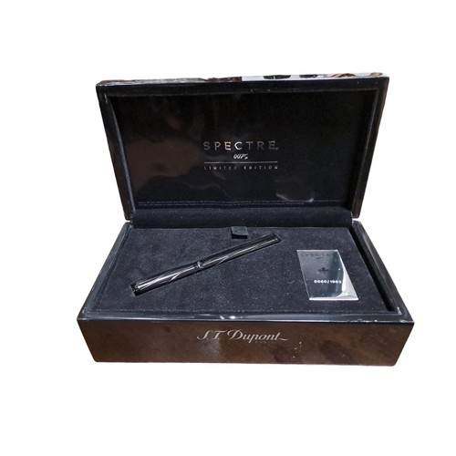 525 - A SPECTRE 007 LIMITED EDITION DUPONT PARIS FOUNTAIN PEN in original box