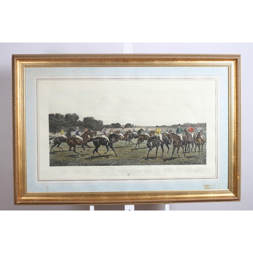 593 - after GEORGE VEAL 
Coloured Racing Prints
Inscribed 'Turf Favourites' and 'First Past the Post'
A pa... 