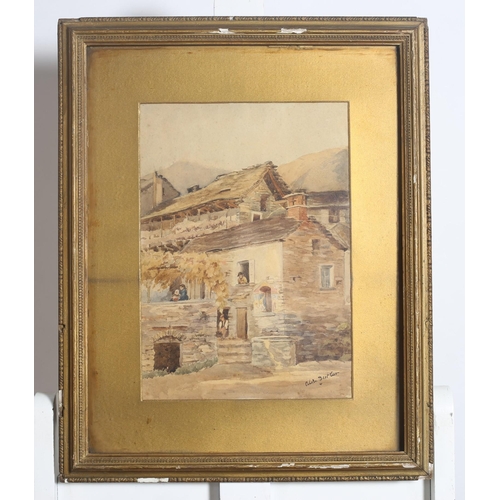 161 - ALICE BUTLER 
Cottage near Lago
Watercolour
Signed lower right
35cm (h) x 25cm (w) 
WILLIAM TOLFER
H... 