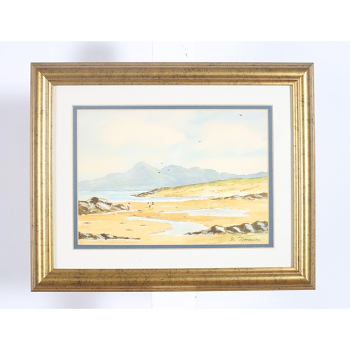 693 - B. TIMMONS
Evening Calm
Mannin Bay
Watercolours 
A pair
Each signed lower right
18cm (h) x 25cm (w)