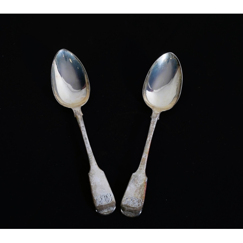 462 - A PAIR OF SILVER SPOONS London 1835 maker James Hobbs