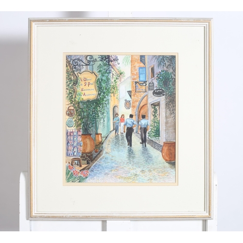 685 - CONTINENTAL SCHOOL
Street Scene with Figures
Watercolour
Indistinctly signed lower left
31cm (h) x 2... 