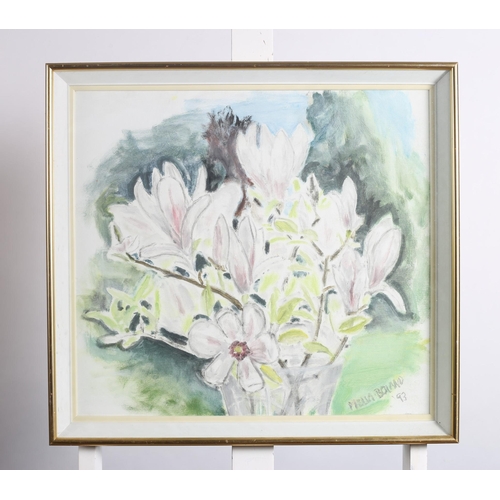 124 - MELLA BOLAND
Still Life, Study of Flowers
Mixed media
Signed lower right, dated '93
46cm (h) x 49cm ... 