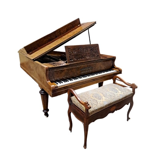 330 - **WITHDRAWN** A 19TH CENTURY WALNUT CASED GRAND PIANO by Collard & Collard London raised on faceted ... 