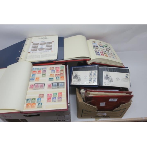 339 - APPROXIMATELY THIRTY ALBUMS OF VARIOUS STAMPS to include Irish First Day covers, British Royal Mail ... 