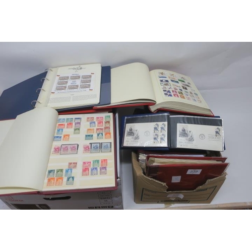 339 - APPROXIMATELY THIRTY ALBUMS OF VARIOUS STAMPS to include Irish First Day covers, British Royal Mail ... 