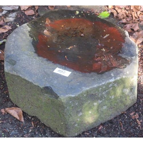 376 - A GIANT'S CAUSEWAY LIMESTONE TABLET of irregular outline 
17cm (h) x 43cm (w) x 42cm (d)