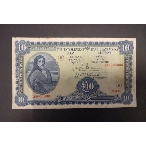 517 - CENTRAL BANK Lady Lavery War Code Issue Ten Pounds 24.03.1944