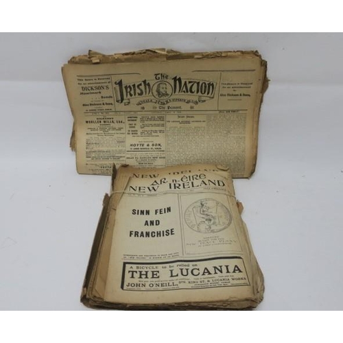 590 - ONE VOLUME OF THE IRISH PEOPLE, one bundle of New Ireland c.1900, one bundle of The Irish Nation c.1... 