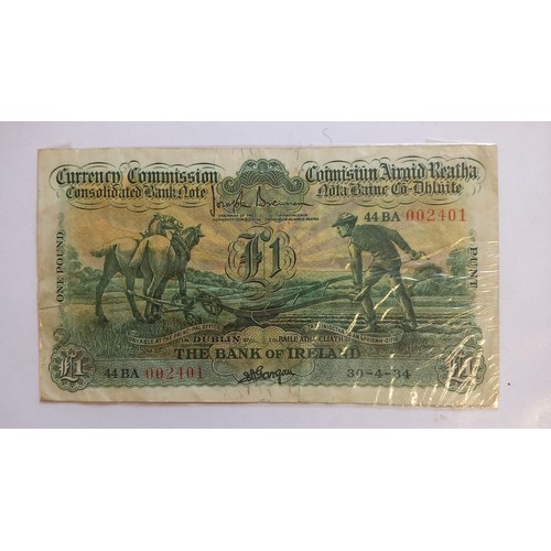 517A - CURRENCY COMMISSION CONSOLIDATION BANKNOTE PLOUGHMAN National Bank one pound 30.04.34, CENTRAL BANK ... 