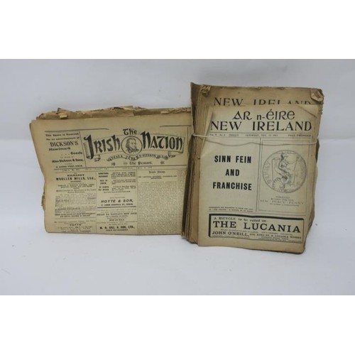 476 - A BUNDLE OF REVOLUTION PAPERS together with one framed extract Freemans Journal October 13th to Octo... 