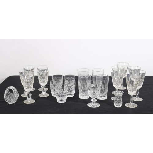 121 - A MISCELLANEOUS COLLECTION to include a set of five Waterford cut glass tumblers, a set of six silve... 