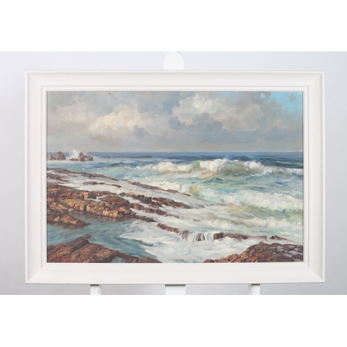 124 - Seascape
Oil on board indistinctly
Signed lower left
50cm (h) x 73cm (w)