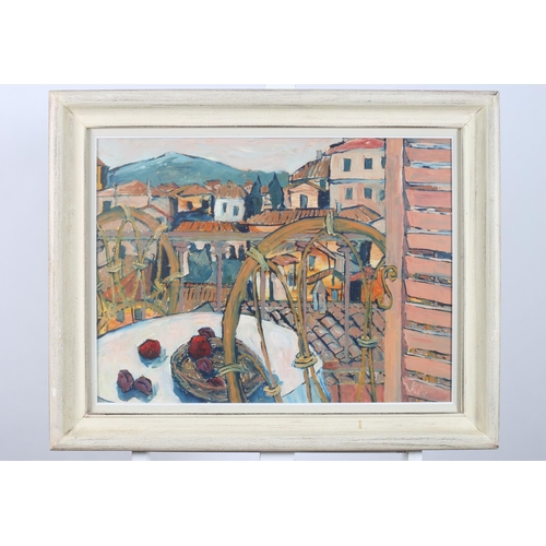 126 - PATRICK VIALE (R.H.A.)
Terrazza Porto Maurizio Tuscany
Oil on board
Signed lower right
Bears label v... 