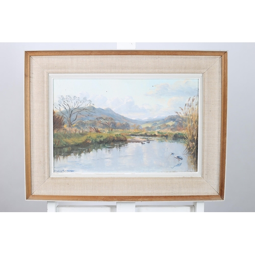 288 - STANLEY PETTIGREW
Mountain River Scene with Ducks and Birds
29cm (h) x 42cm (w)