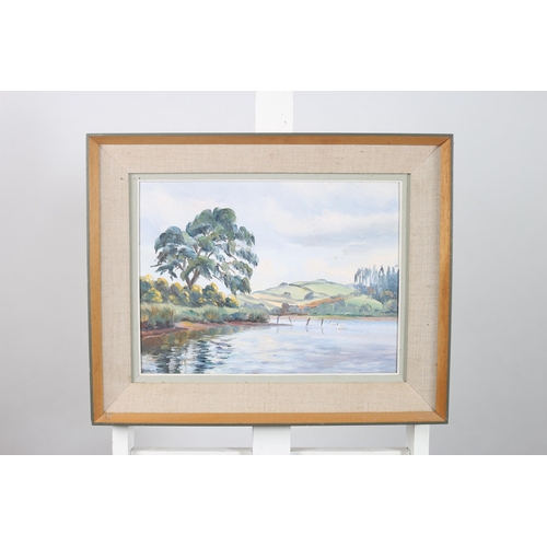 289 - STANLEY PETTIGREW
Lake Scene with Swans
Oil on board
Signed lower left
30cm (h) x 37cm (w)