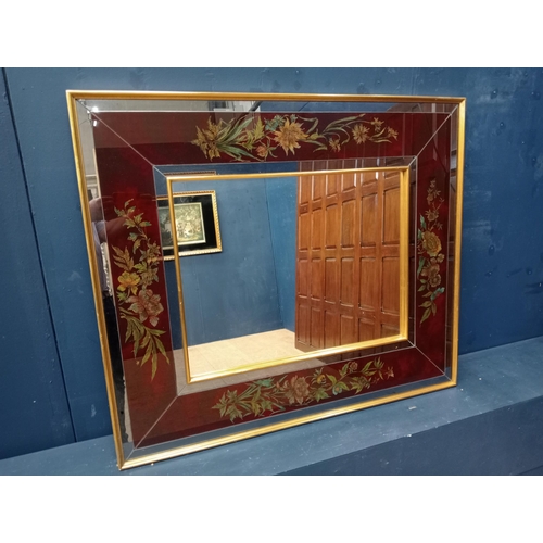 347 - A CONTINENTAL GILT FRAME MIRROR the rectangular plate within a foliate decorated panels and reeded f... 