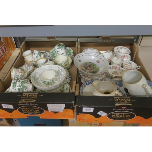 625 - A LARGE COLLECTION OF CHINA to include a thirty five piece Delphine bone china tea set the white gro... 