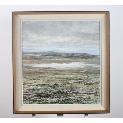 584 - BERNARD M. REYNOLDS Burren Landscape Oil on board Signed lower left 73cm (h) x 66cm (w)