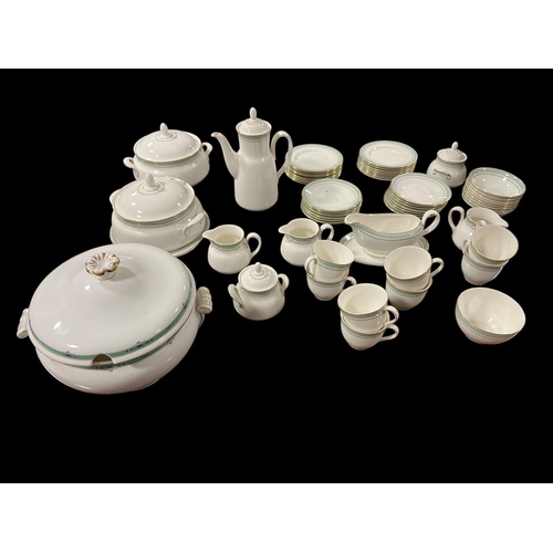 324 - A SIXTY THREE PIECE ROYAL DOULTON BERKSHIRE PATTERN PART DINNER AND COFFEE SERVICE the white ground ... 