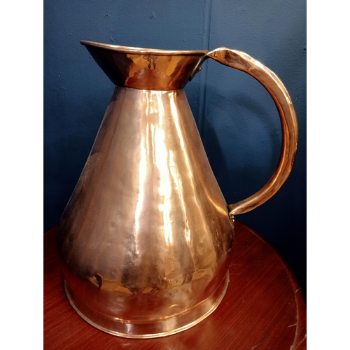 441 - A 19TH CENTURY FOUR GALLON COPPER MEASURE 44cm (h) x 43cm (w) x 34cm(d)