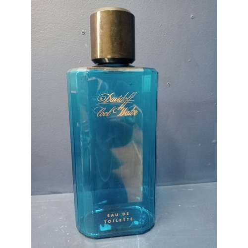 535 - A LARGE DAVIDOFF COOL WATER PERFUME BOTTLE 41cm (h) x 16cm (w) x 9cm (d)