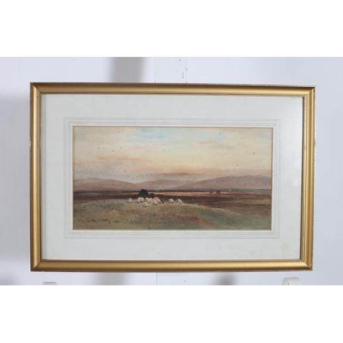 756 - WILLIAM CAREY Mountain Scene with Sheep Watercolour Signed lower left, dated 1921 21cm (h) x 35cm (w... 