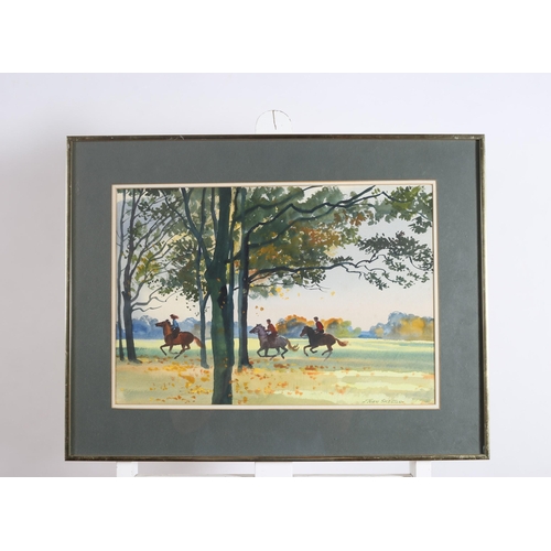 123 - JOHN SKELTON Morning Run A watercolour Signed lower right 35cm (h) x 49cm (w)