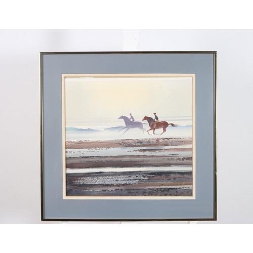 223 - JOHN SKELTON Morning Mist Bettystown Strand Watercolour Signed, dated and inscribed verso 45cm (h) x... 