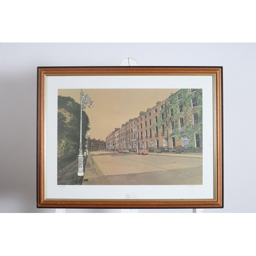 593 - ERIC PATTON Fitzwilliam Square West Coloured print Signed in the margin Limited edition 446/999 32cm... 