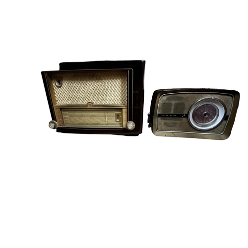 621 - 4 VINTAGE RADIOS including timber and bakelite cases, by Bush, His Master's Voice and others.